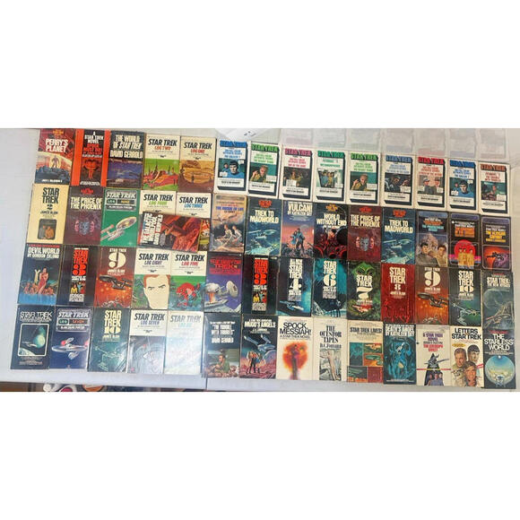 Star Trek 56 Book Bundle Bulk Lot 56Novels Assorted Vintage 70s 80s Kirk Spock
